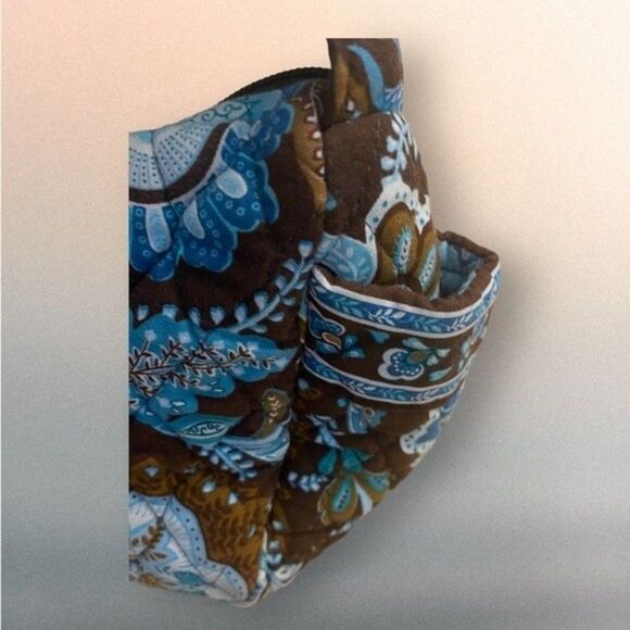 SALE✨Vera Bradley Brown & Lava Blue Paisley Small Shoulder Bag Handbag - Picture 4 of 7
